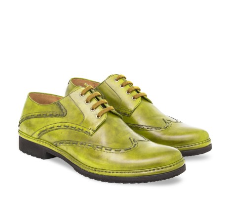 Derby Cortona Pistacchio Pakerson: Scarpe Artigianali Italiane