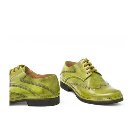 Derby Cortona Pistacchio Pakerson: Scarpe Artigianali Italiane